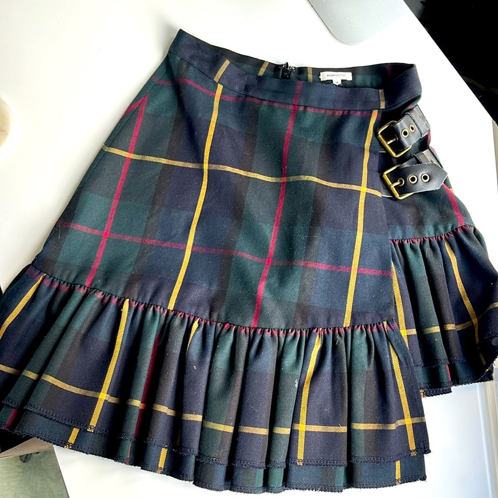 Manoush Plaid Buckle Schoolgirl Skirt